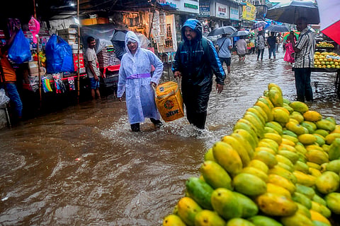 Waterlogged Market near Kurla station